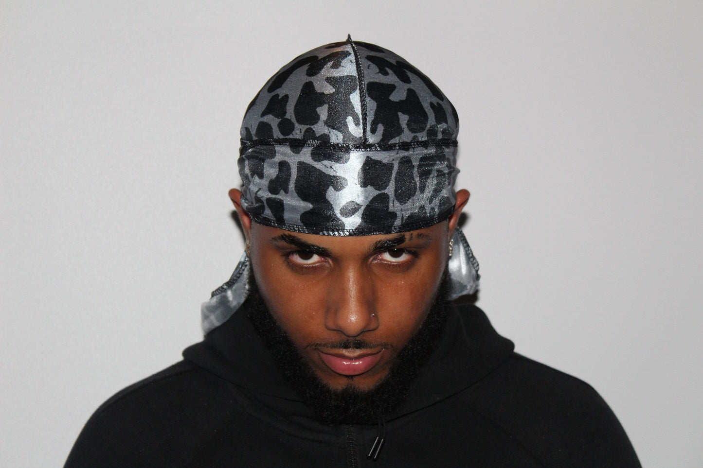 Grey Leopard Designer Durag