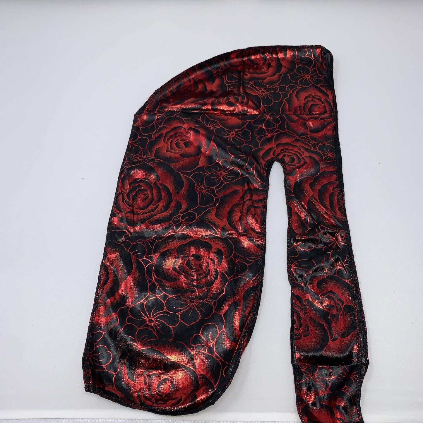Drippy Rags Durags Bonnets Headbands Headwear More Designer Durag Red rose Rose Designer Durag