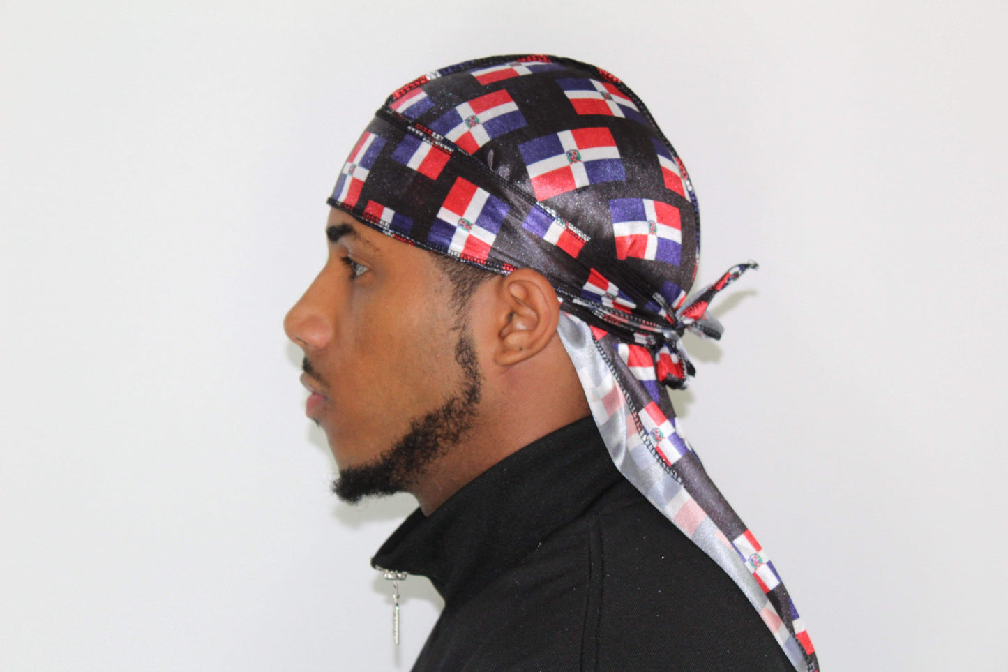 Dominican Republic Flag Silky Durag