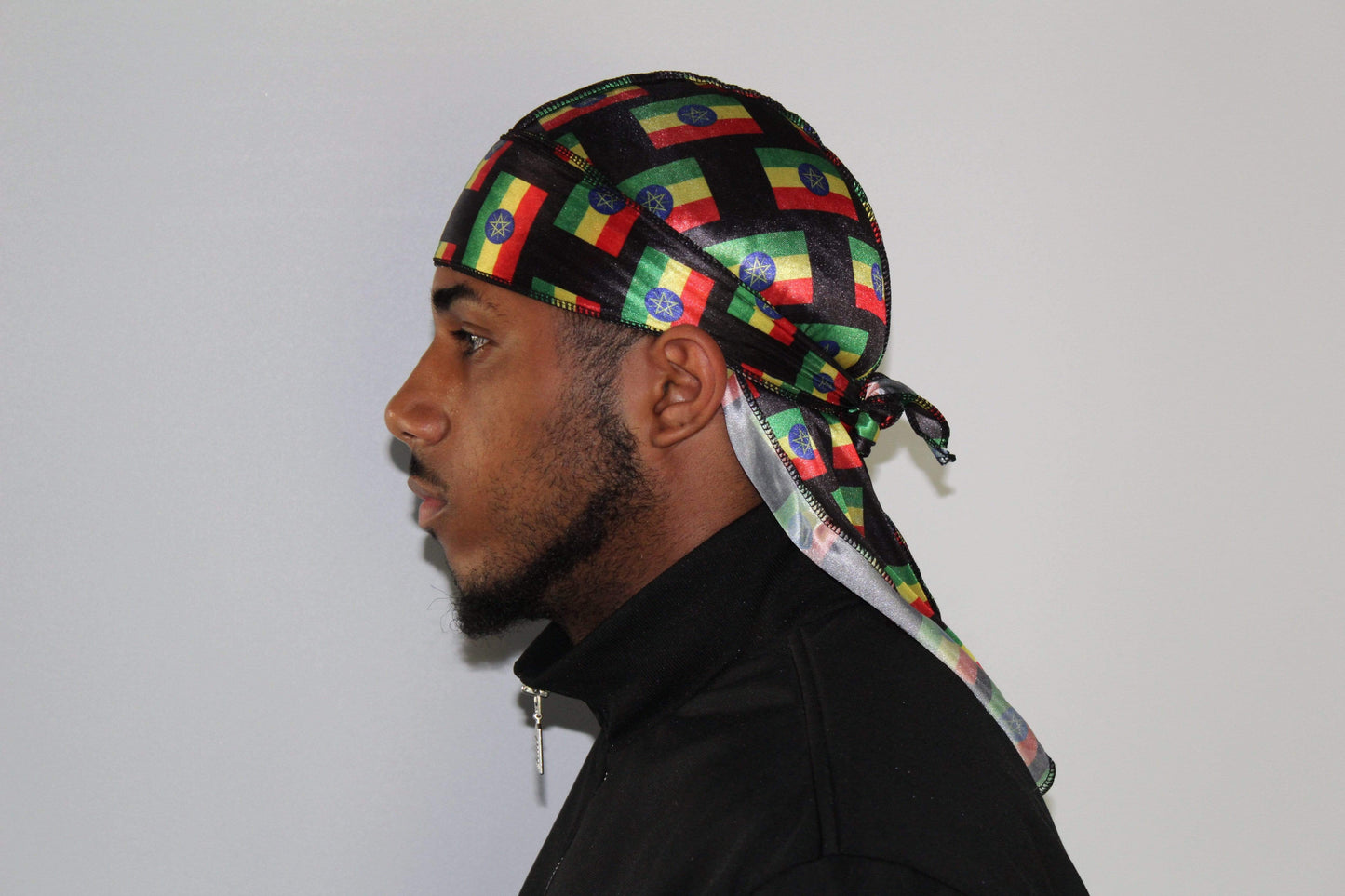 Drippy Rags Durags Bonnets Headbands Headwear More Flag Drip Ethiopia Flag Silky Durag