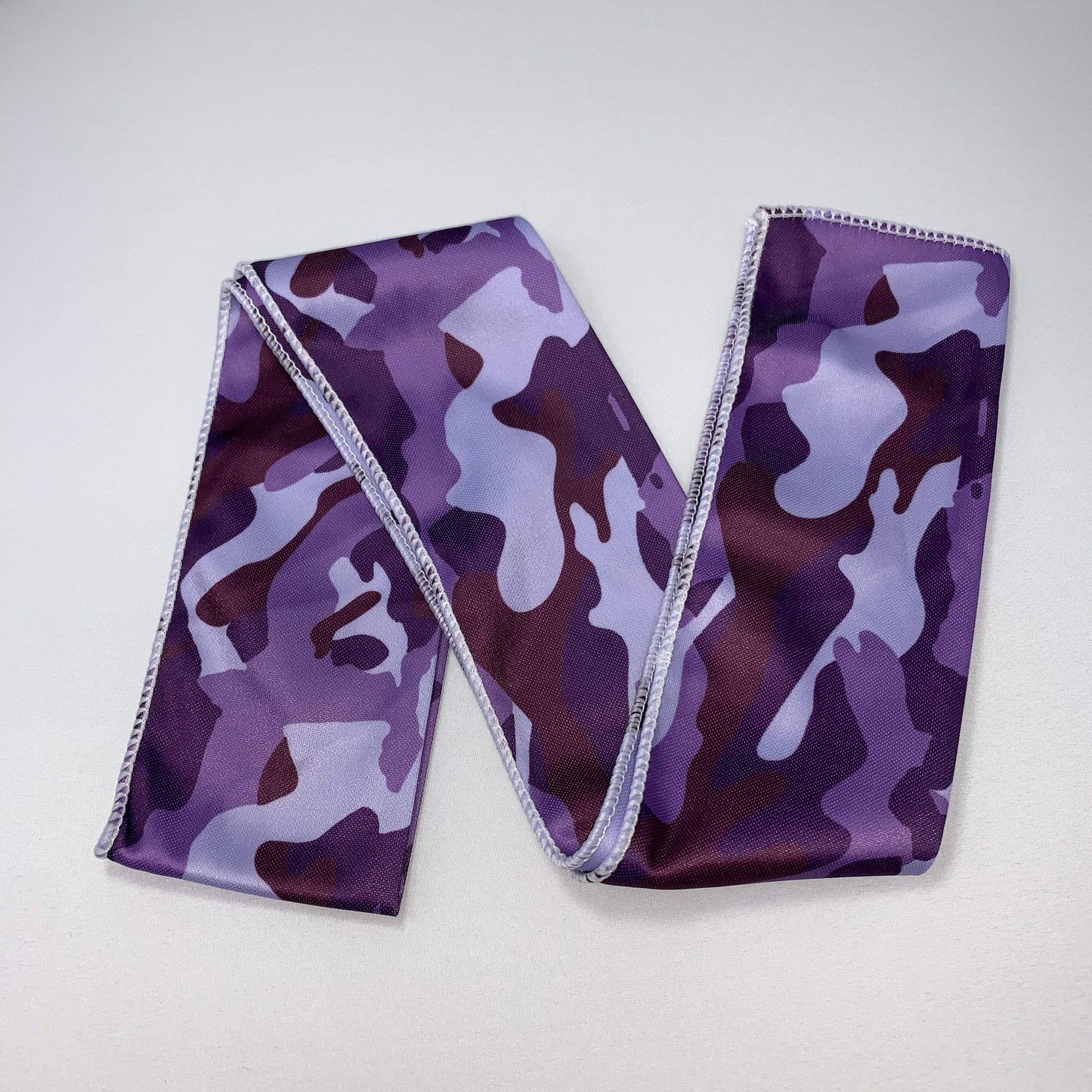 Purple Camo Bandana Tie Headband