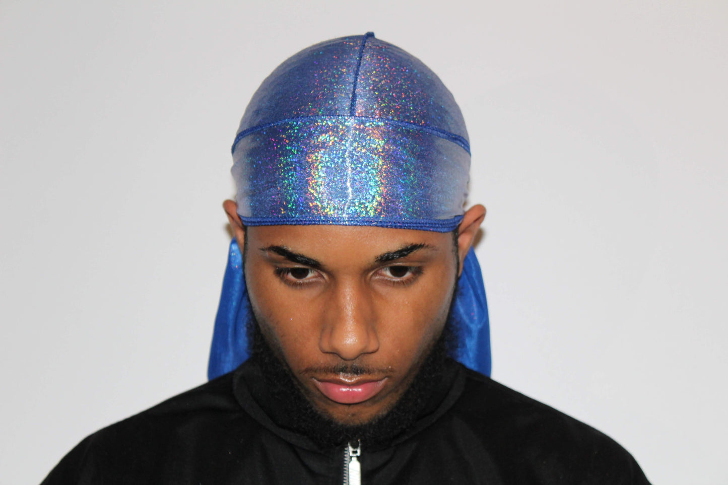 Drippy Rags Durags Bonnets Headbands Headwear More Hologram Passion Blue Hologram Durag