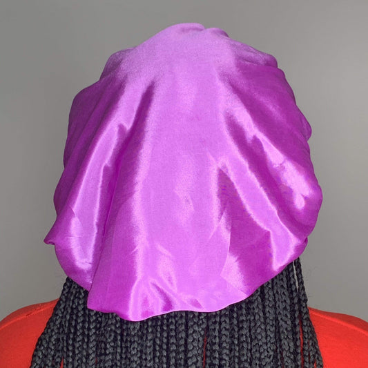 Drippy Rags Durags Bonnets Headbands Headwear More Regular Bonnets Purple Silky Satin Bonnet (2020 color updated)