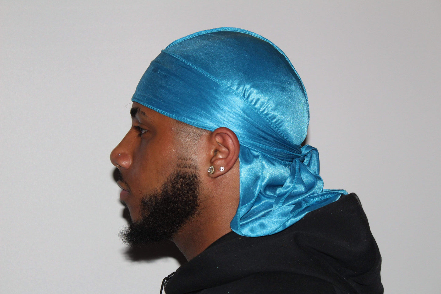 Drippy Rags Durags Bonnets Headbands Headwear More Silky Baby Blue Silky Durag