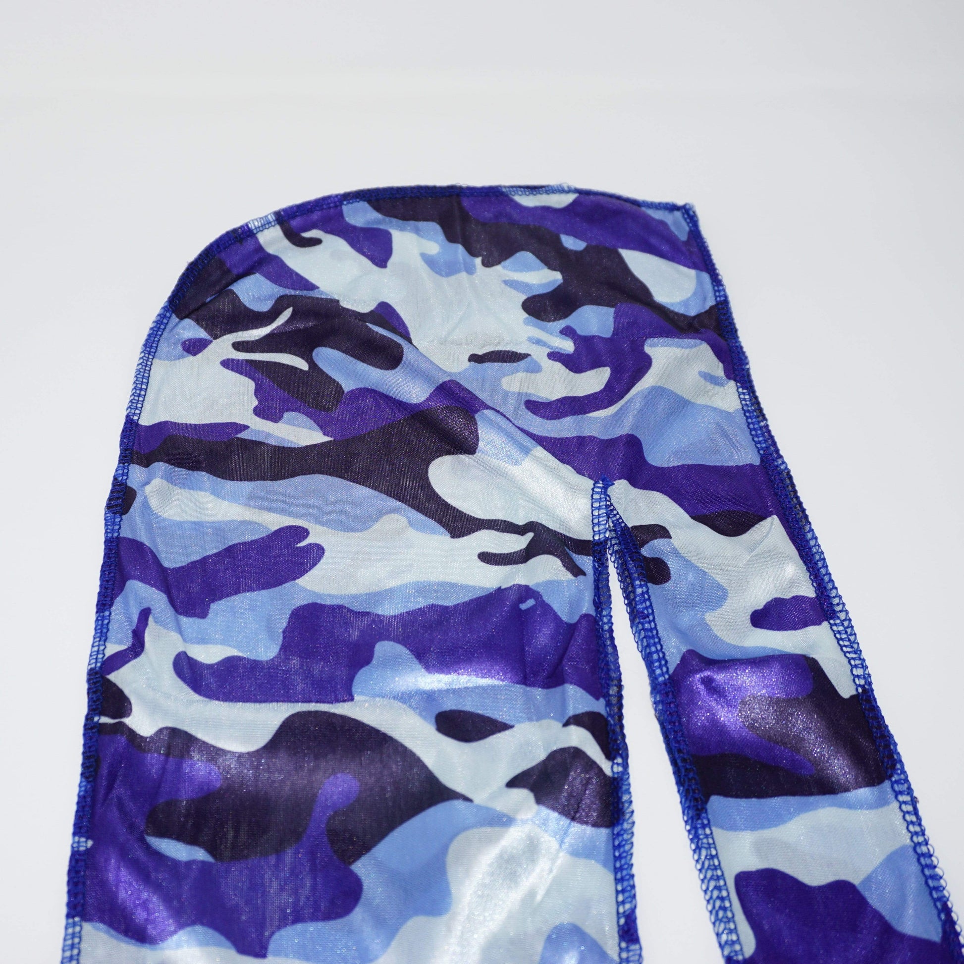 Drippy Rags Durags Bonnets Headbands Headwear More Silky Blue Camo Silky Durag
