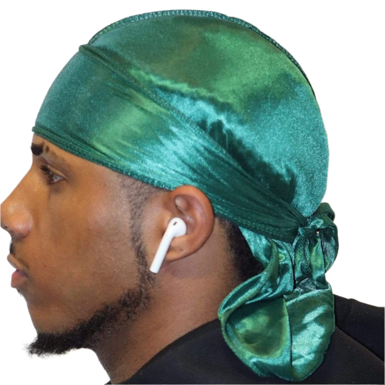 Drippy Rags Durags Bonnets Headbands Headwear More Silky Forest Green Silky Durag