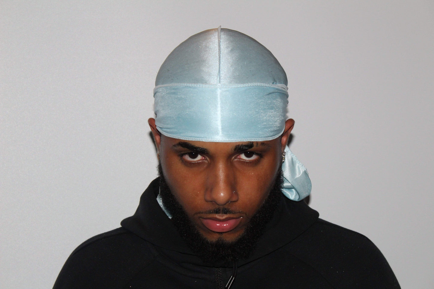 Drippy Rags Durags Bonnets Headbands Headwear More Silky Powder Blue Silky Durag
