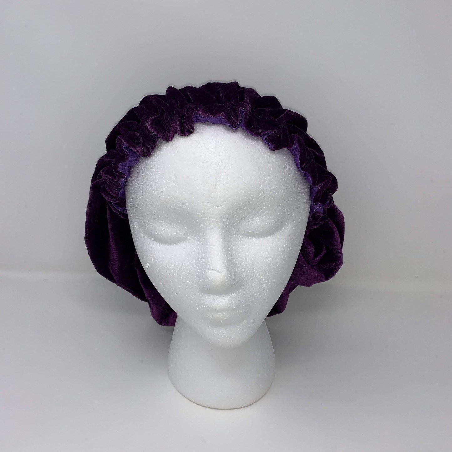 Purple Velvet Bonnet