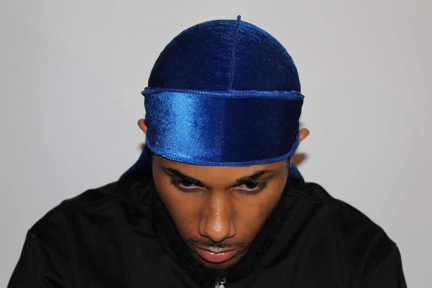 Drippy Rags Durags Bonnets Headbands Headwear More Velvet True Blue Velvet Durag