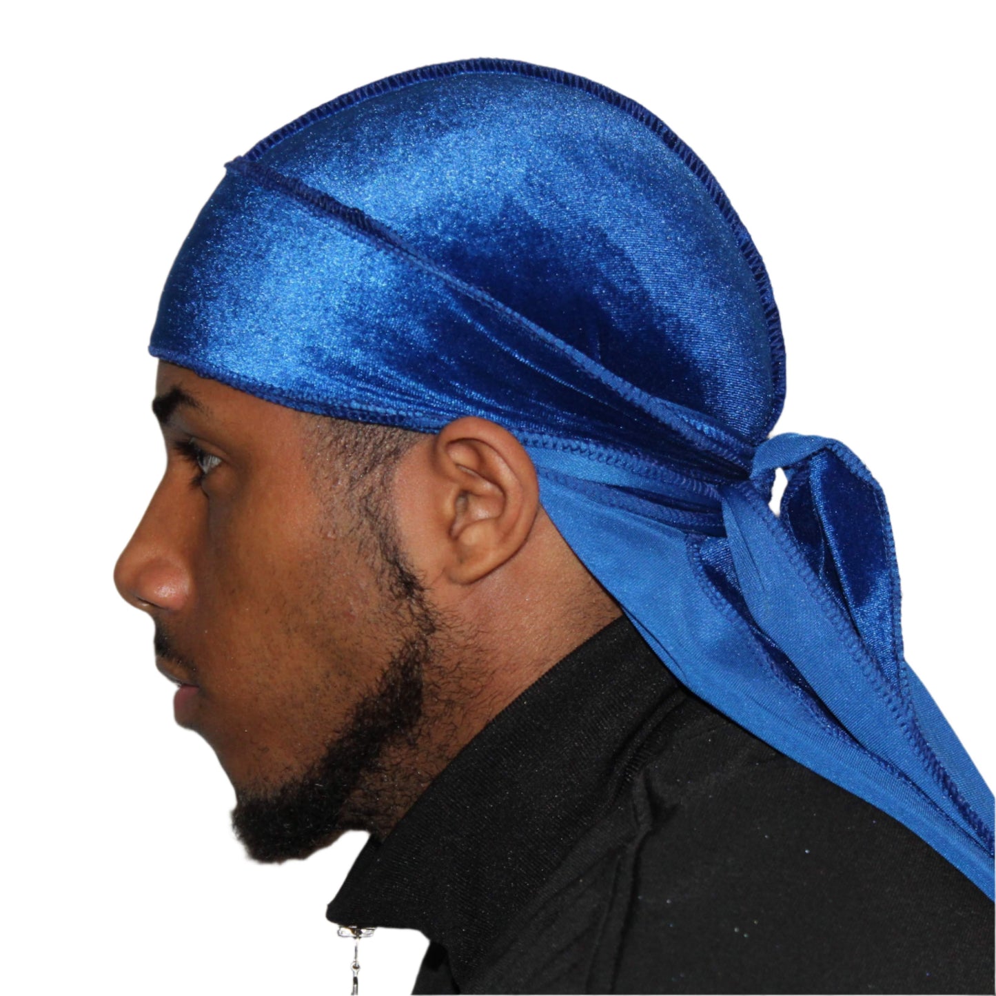 Drippy Rags Durags Bonnets Headbands Headwear More Velvet True Blue Velvet Durag