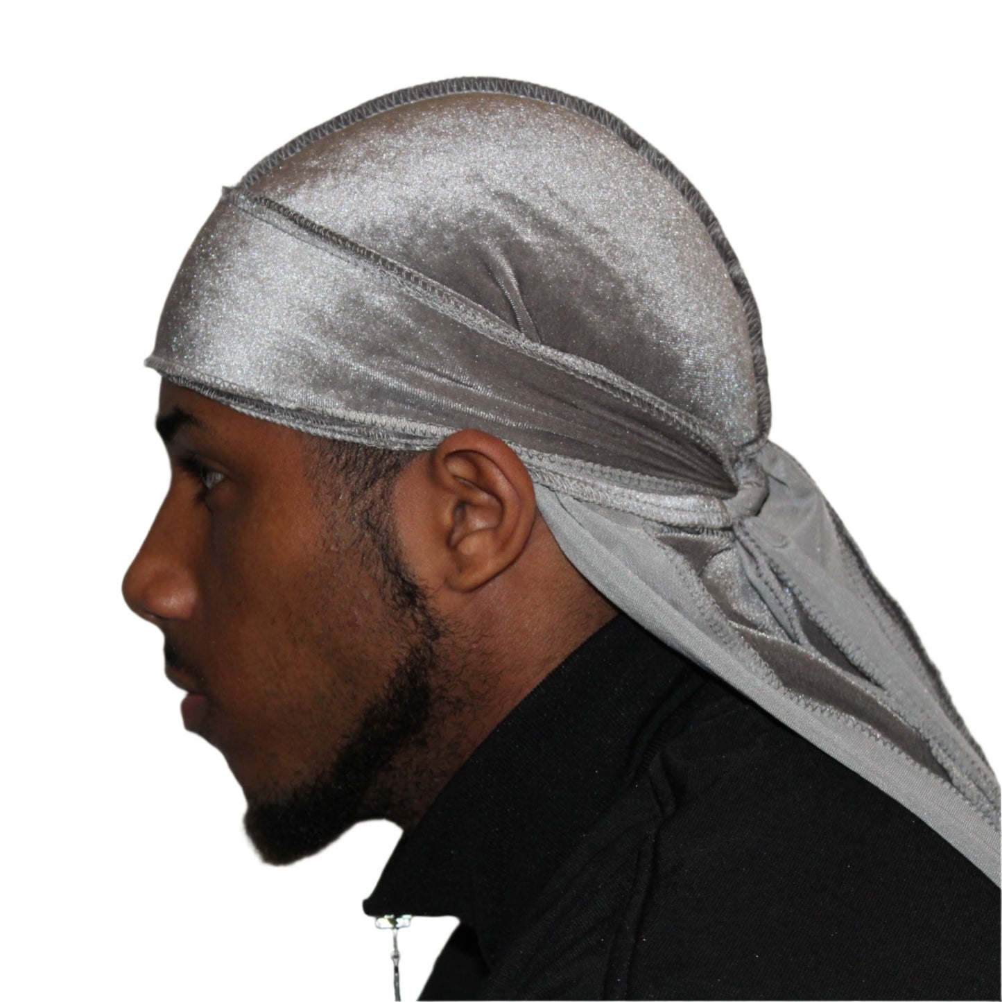 Drippy Rags Durags Bonnets Headbands Headwear More Velvet Wolf Grey Velvet Durag