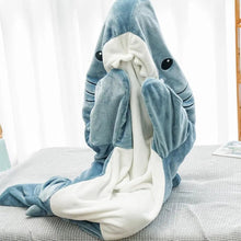 Load image into Gallery viewer, Drippy Rags Durags Bonnets Headbands Headwear More Other Realistic Shark Blanket Hoodie