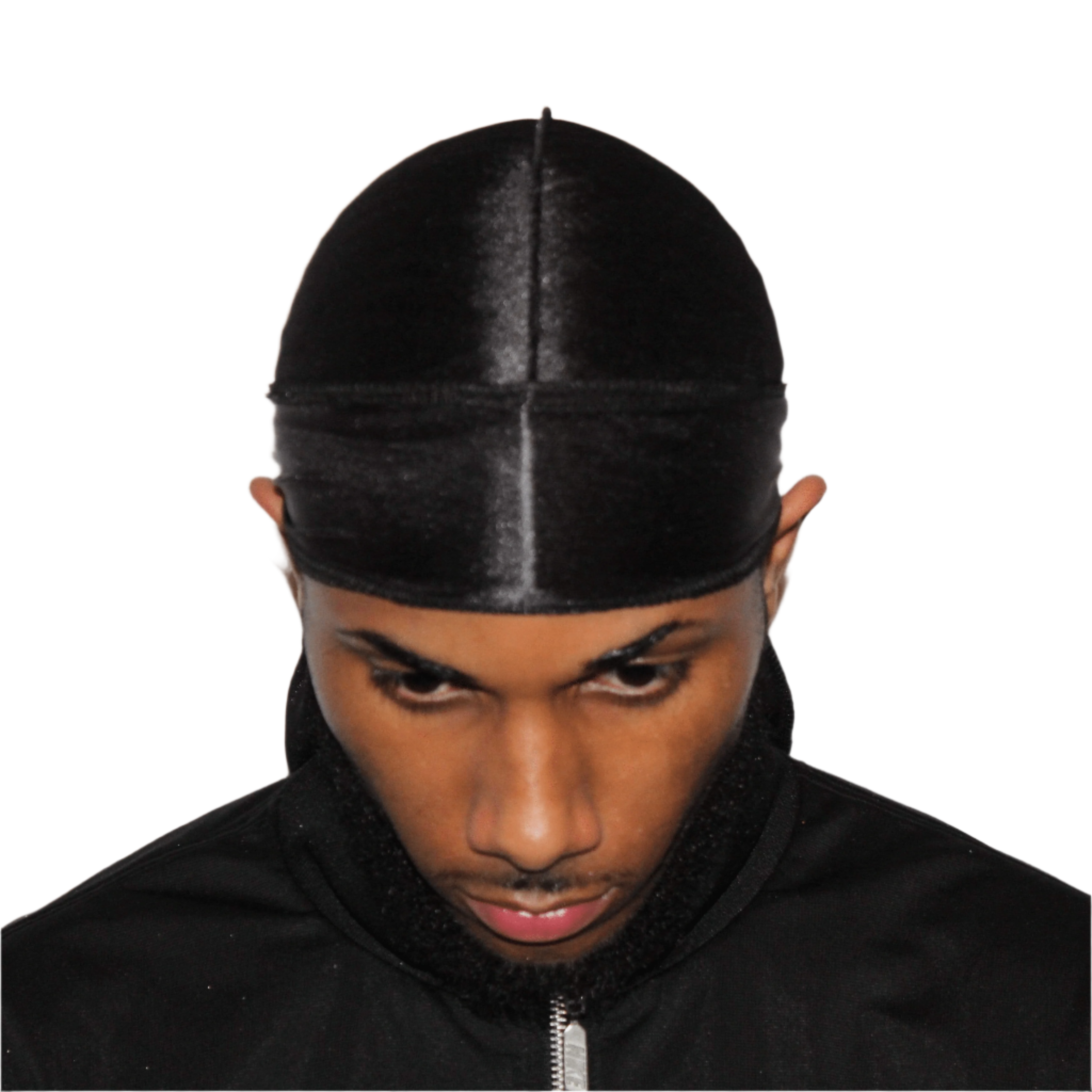 Silky Durag Premium Silky Black Doo Rag Durag - Adjustable, Breathable ...