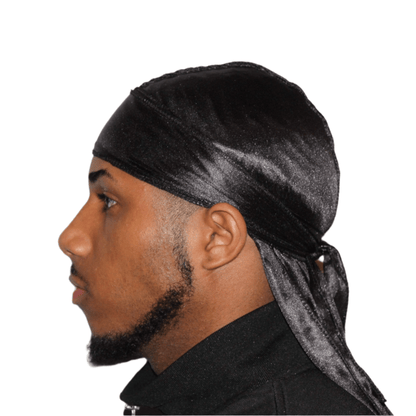 Drippy Rags Durags Bonnets Headbands Headwear More Silky Black Silky Durag