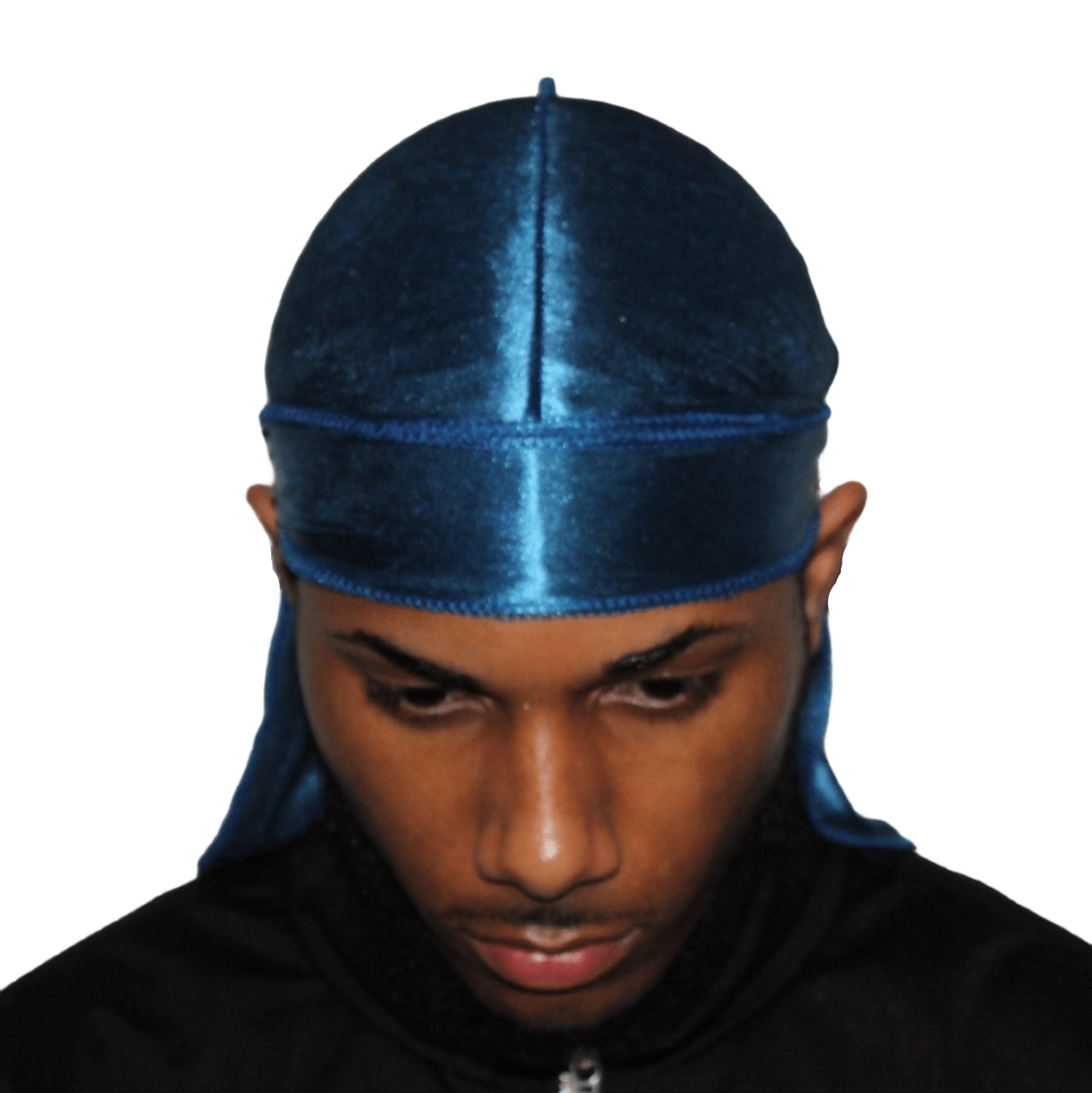 Drippy Rags Durags Bonnets Headbands Headwear More Silky Navy Blue Silky Durag