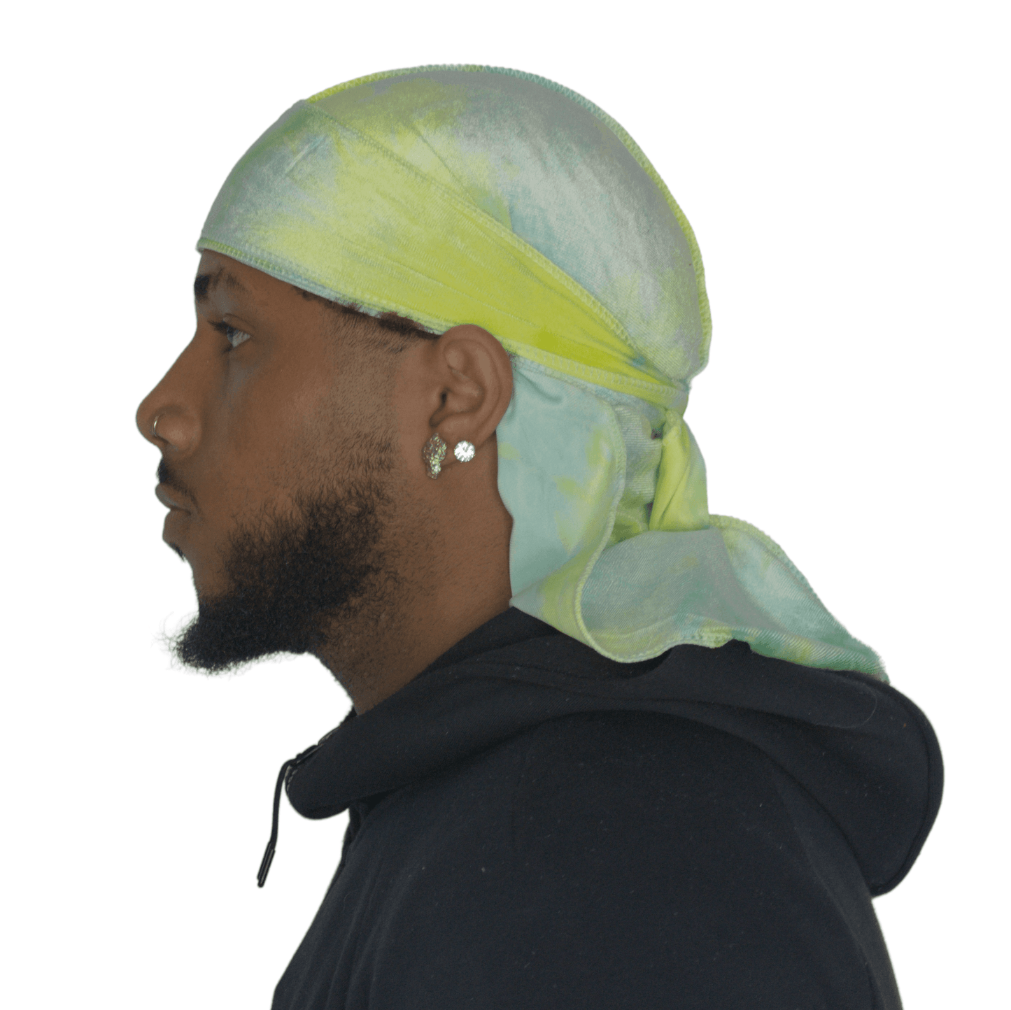 DrippyRags Durags Bonnets Headbands Headwear More Velvet Blue Green Tiedye Velvet Durag Satin (Do rag) For Men/Women | Drippy Rags