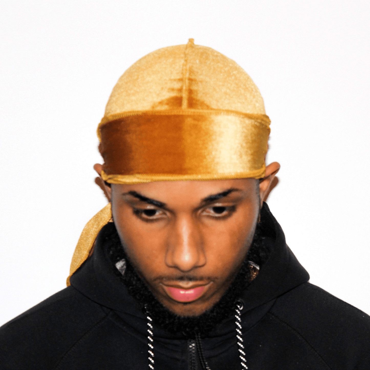 DrippyRags Durags Bonnets Headbands Headwear More Velvet Gold Velvet Durag