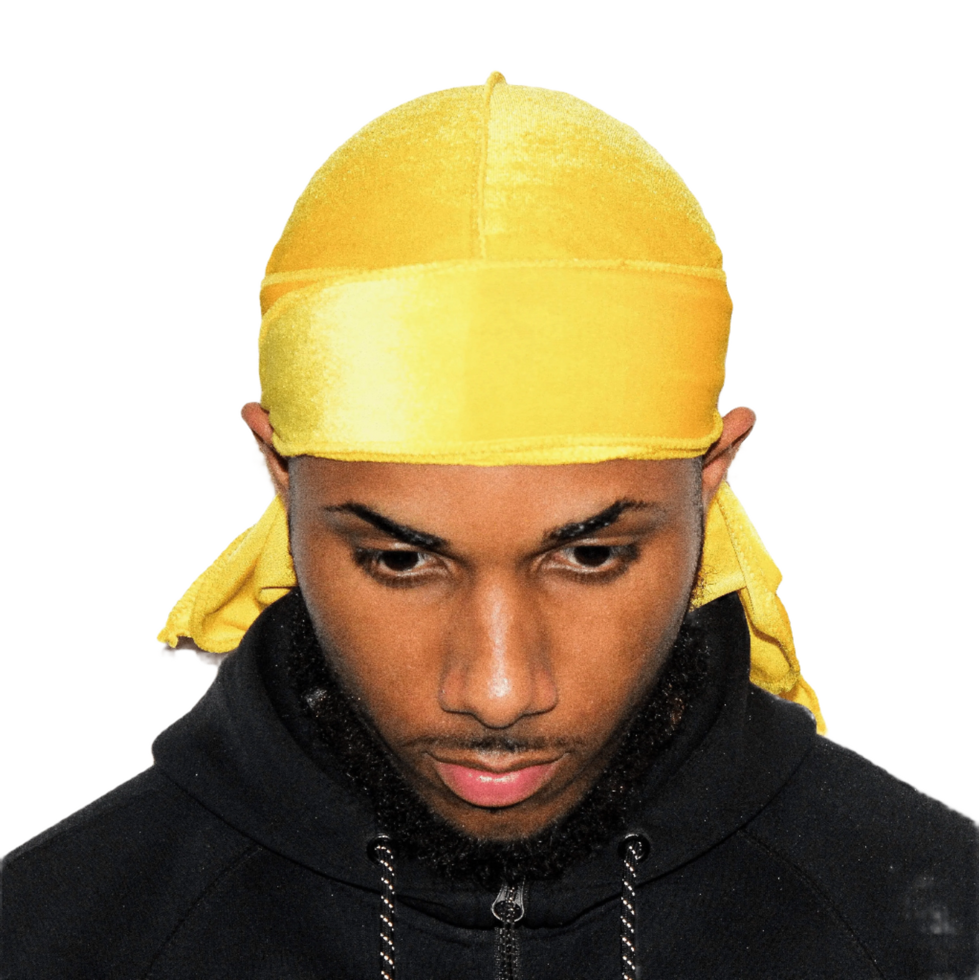 DrippyRags Durags Bonnets Headbands Headwear More Velvet Yellow Velvet Durag