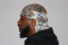 Load image into Gallery viewer, Drippy Rags Durags Bonnets Headbands Headwear More Designer Durag Big Hundreds Designer Durag