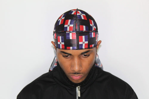 Dominican Republic Flag Silky Durag