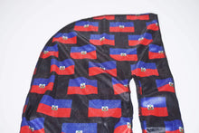 Load image into Gallery viewer, Drippy Rags Durags Bonnets Headbands Headwear More Flag Drip Haiti Flag Silky Durag