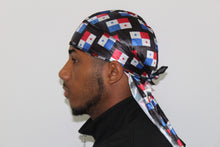 Load image into Gallery viewer, Drippy Rags Durags Bonnets Headbands Headwear More Flag Drip Panama Flag Silky Durag