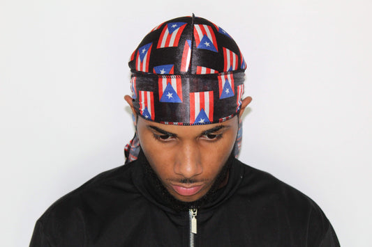 Puerto Rico Flag Silky Durag