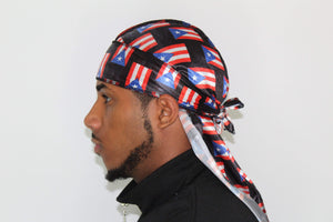 Puerto Rico Flag Silky Durag