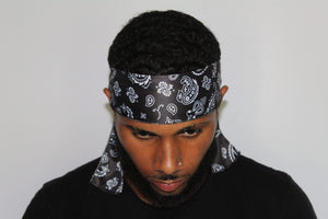 Drippy Rags Durags Bonnets Headbands Headwear More Headbands Black Bandana Tie Headband