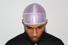 Load image into Gallery viewer, Drippy Rags Durags Bonnets Headbands Headwear More Hologram Lavender Hologram Durag