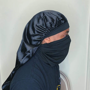 Drippy Rags Durags Bonnets Headbands Headwear More Regular Bonnets Dread & Big Braids Silky Satin Long Bonnet