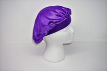Load image into Gallery viewer, Drippy Rags Durags Bonnets Headbands Headwear More Regular Bonnets Purple Silky Satin Bonnet (2020 color updated)