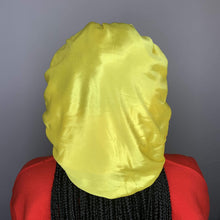 Load image into Gallery viewer, Drippy Rags Durags Bonnets Headbands Headwear More Regular Bonnets Yellow Silky Satin Bonnet