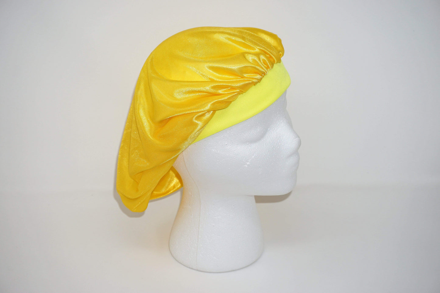 Drippy Rags Durags Bonnets Headbands Headwear More Regular Bonnets Yellow Silky Satin Bonnet