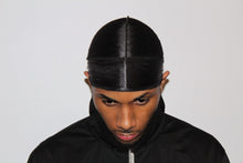 Load image into Gallery viewer, Drippy Rags Durags Bonnets Headbands Headwear More Silky Black Silky Durag