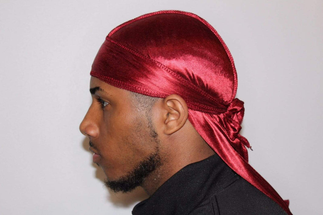 Drippy Rags Durags Bonnets Headbands Headwear More Silky Burgundy Silky Durag