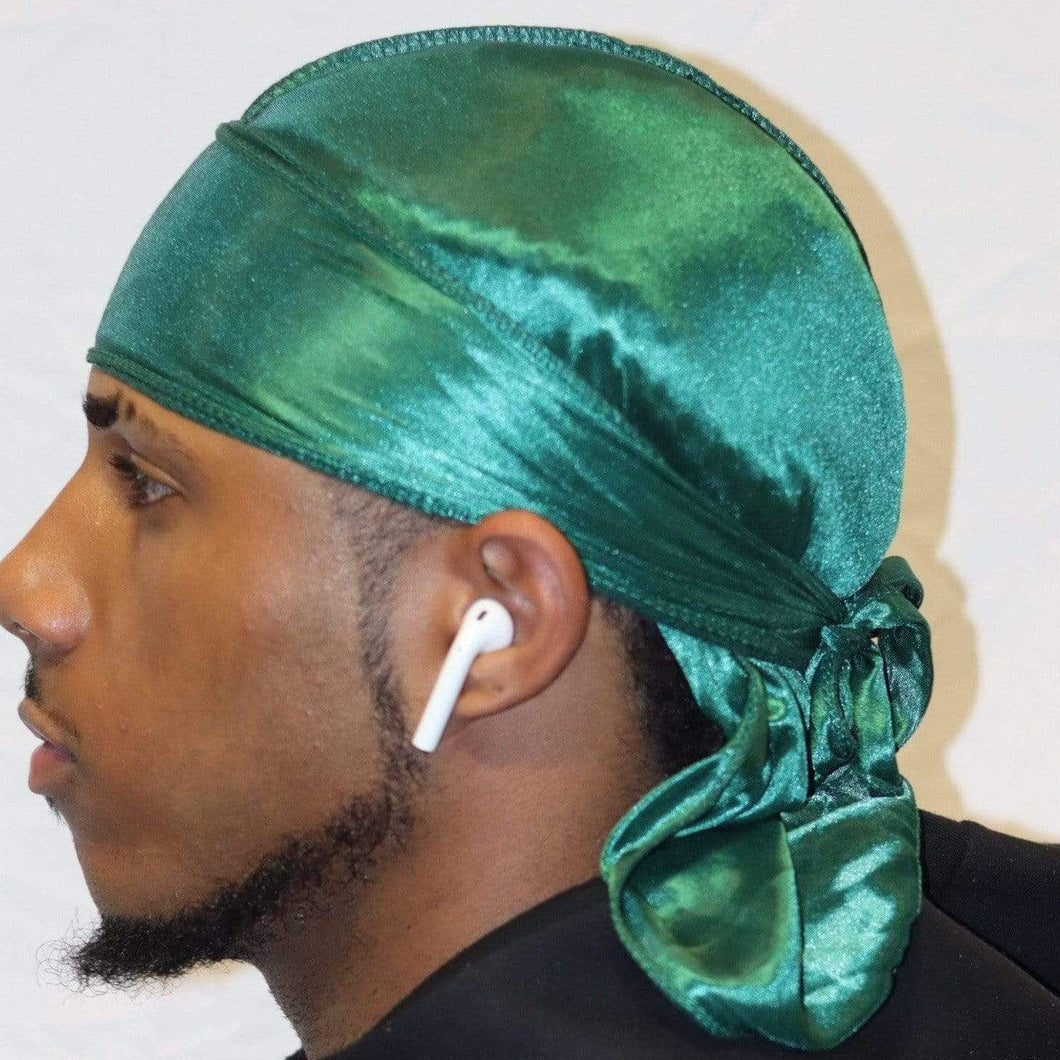 Drippy Rags Durags Bonnets Headbands Headwear More Silky Forest Green Silky Durag