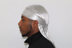 Drippy Rags Durags Bonnets Headbands Headwear More Silky Grey Silky Durag