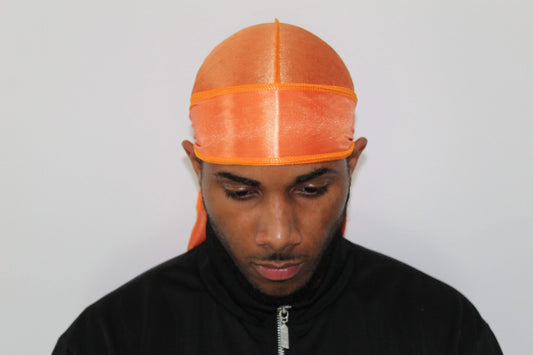 Drippy Rags Durags Bonnets Headbands Headwear More Silky Orange Sunkist Silky Durag