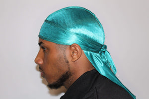 Drippy Rags Durags Bonnets Headbands Headwear More Silky Teal Silky Durag