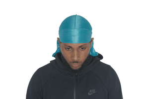 Drippy Rags Durags Bonnets Headbands Headwear More Silky Turquoise Blue Silky Durag