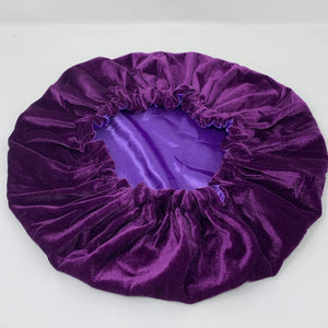 Purple Velvet Bonnet