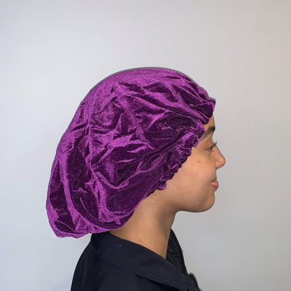 Purple Velvet Bonnet