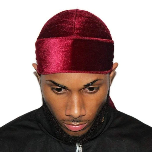 Drippy Rags Durags Bonnets Headbands Headwear More Velvet Burgundy Velvet Durag