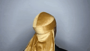DrippyRags Durags Bonnets Headbands Headwear More Velvet Gold Velvet Durag