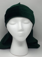 Load image into Gallery viewer, DrippyRags Durags Bonnets Headbands Headwear More Velvet Green Velvet Durag