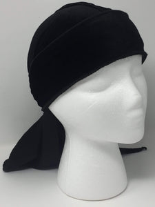 DrippyRags Durags Bonnets Headbands Headwear More Velvet Midnight Black Velvet Durag