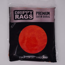 Load image into Gallery viewer, DrippyRags Durags Bonnets Headbands Headwear More Velvet Orange Soda Velvet Durag