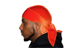 DrippyRags Durags Bonnets Headbands Headwear More Velvet Orange Soda Velvet Durag