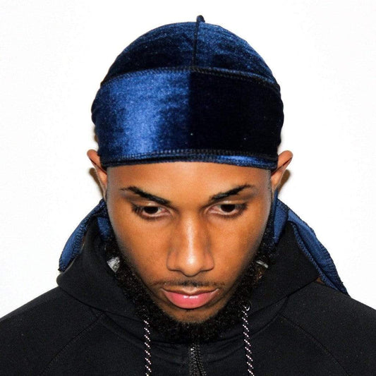 DrippyRags Durags Bonnets Headbands Headwear More Velvet Royal Blue Velvet Durag